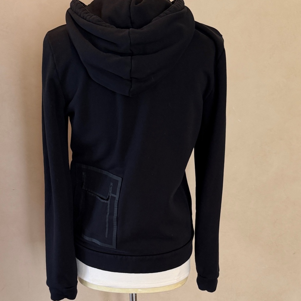 Balenciaga Black Hooded Zip-Up Sweatshirt - Picture 7 of 12